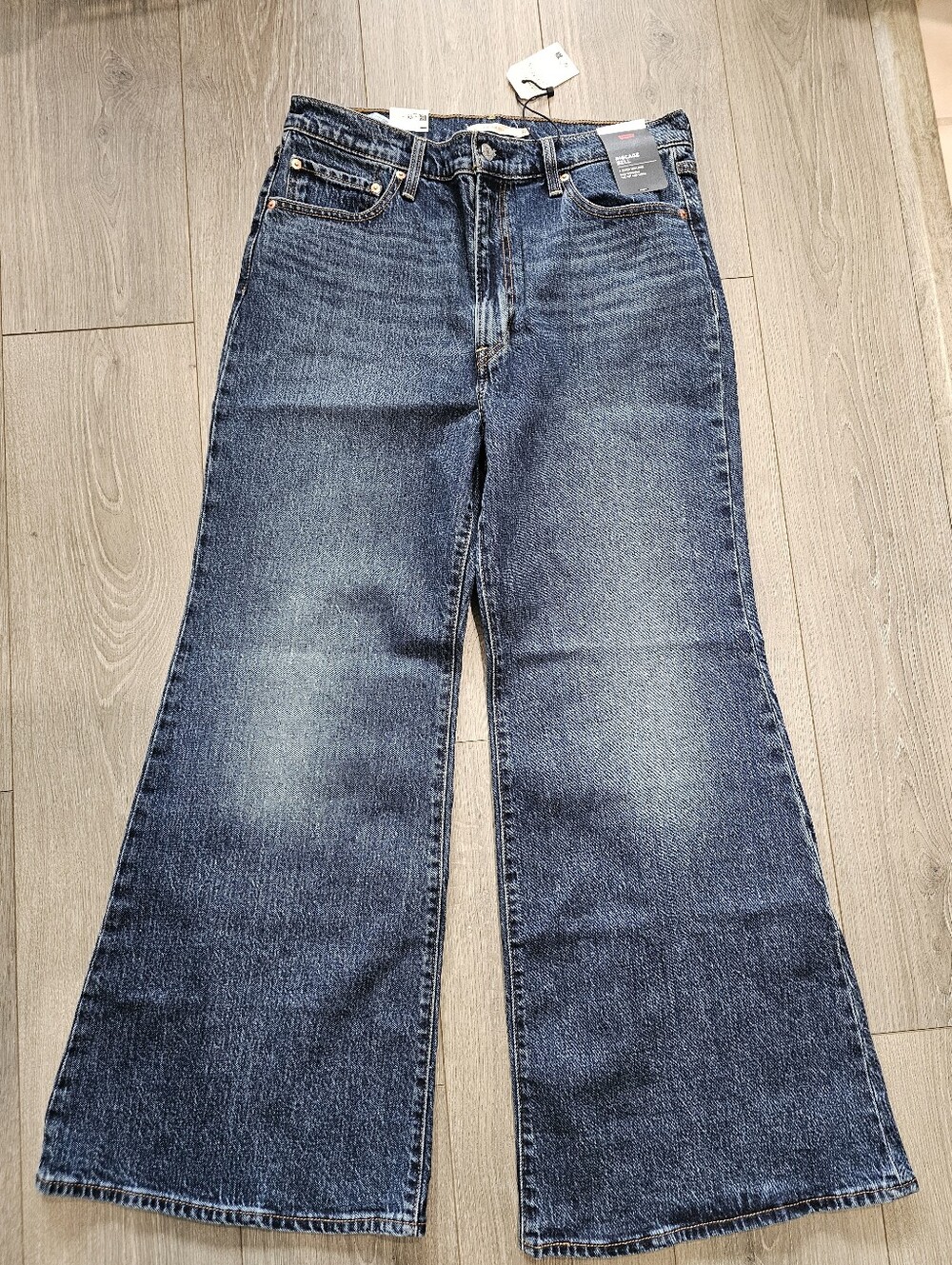 Levi's Dark Blue Flare Wide-Leg Jeans